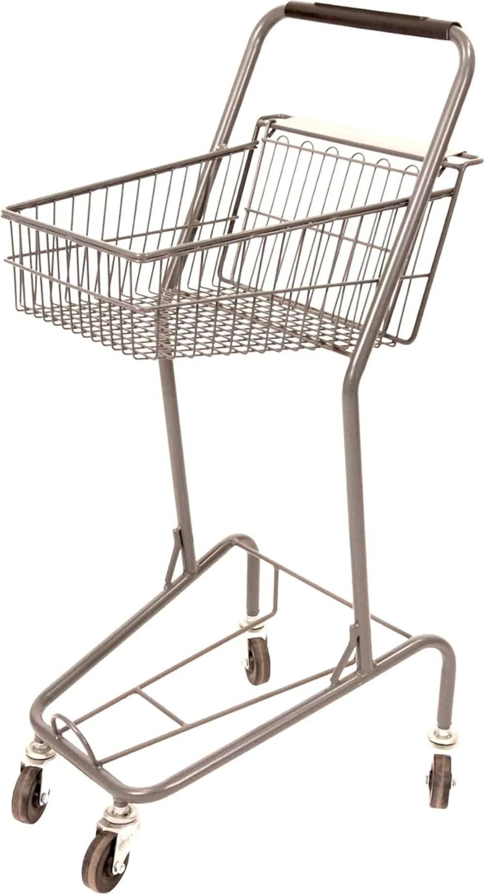 

SSWBasics Mini Shopping Cart - 100 Pound Weight Capacity - Household Utility and Commercial Cart - Cart Basket is 15 1/2"