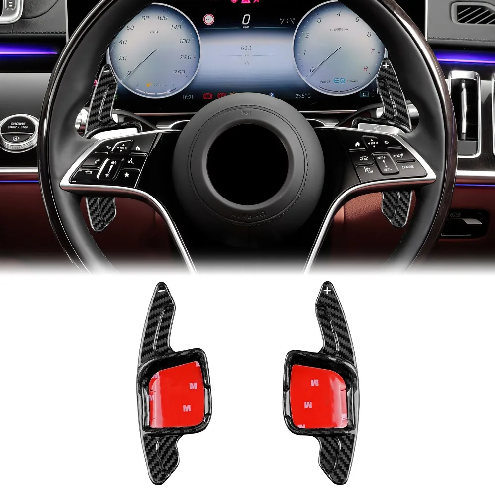 

Carbon Fiber Paddle Shifters For Mercedes Benz W206 W213 S213 W223 C E S Class EQS EQE Steering Wheel Extension Blades
