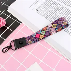 Badge ID Card Short Plaid Holder Hang Strap Key Rope Lanyards Mobile Phone Straps Wrist Band