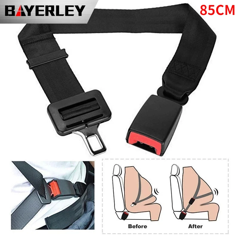 85CM Adjustable Seat Belt High Quality 25-80cm Adjustable Car Auto Safety Seat Belt Seatbelt Extension Extender Buckle Chidren