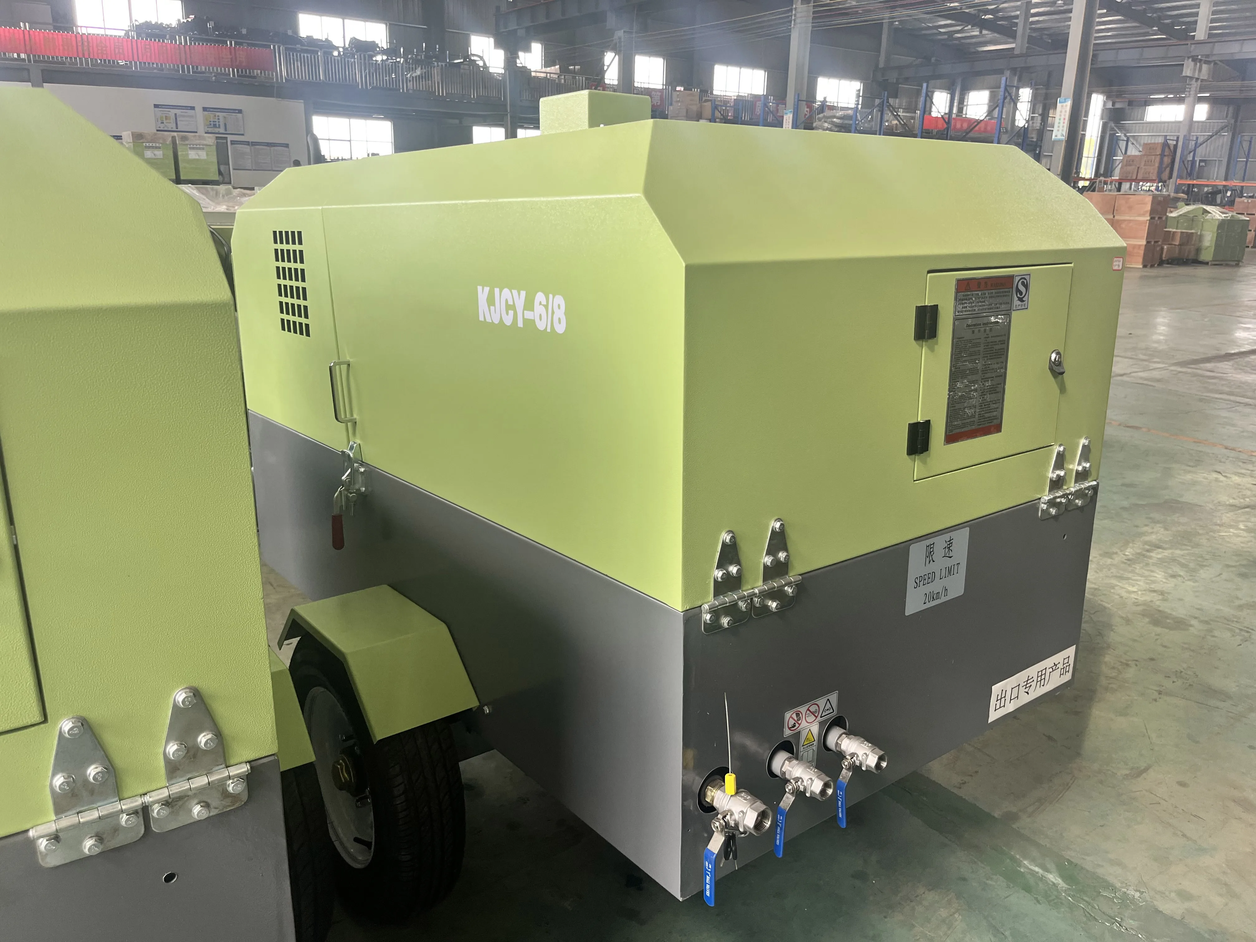 New Design diesel Screw air Compressor Portable Small Jack Hammer air Compressor Trailer Three air Outlets