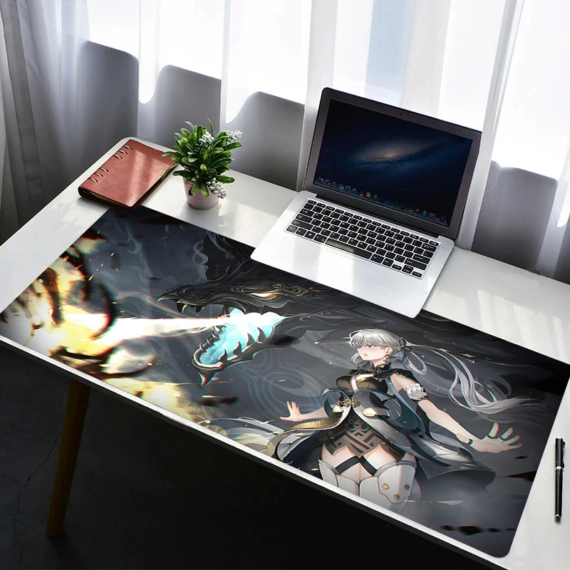 

Mouse Pad Laptop Extended Desktop Mat Rubber Wuthering Waves Jinhsi Computer Gamer Mousepad PC Gaming Accessories Keyboard Pad