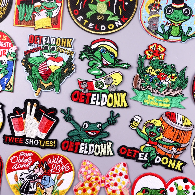 Нашивка с эмблемой Эйндховен Oeteldonk, нашивки для одежды, лягушка, карнавал для Нидерландов, искусственная одежда