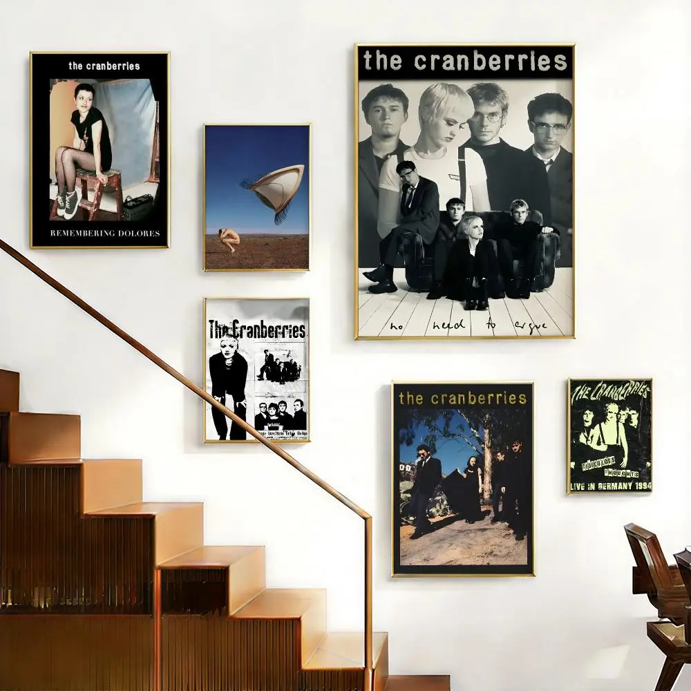 Vintage Band T-The CranberriesS Poster HD Self-Adhesive No Residue After Removal Ideal for All Kinds of Wall Decor