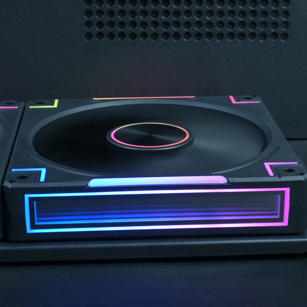 مروحة تبريد SOONCOOL لحافظة الكمبيوتر 120*120*25 مللي متر PWM A-RGB مبرد لوحدة المعالجة المركزية برج واحد/مزدوج 2000 دورة في الدقيقة 52CFM 29dBA