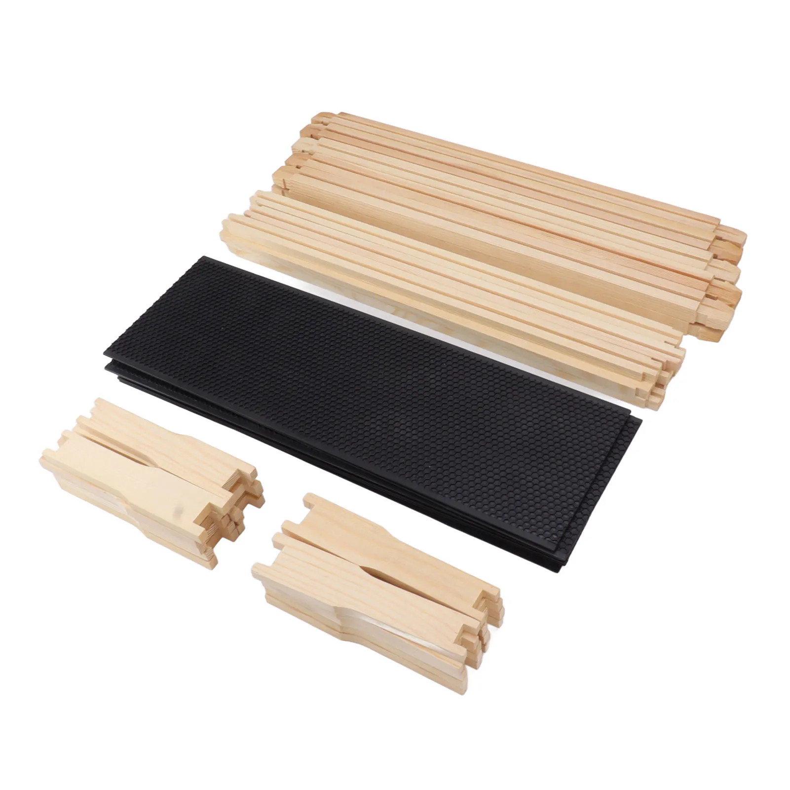 

10 Set Beehive Frames Foundations Kit Honey Bee Frames with Beeswax Coated Food Grade Foundation Sheets Beekeeping Supplies