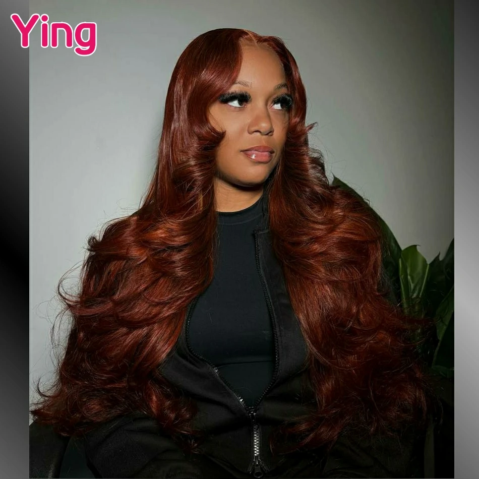 

Ying hair Dark Brown Colored 200% Body Wave 13x4 13x6 Lace Front Human Hair Wig PrePlucked 34 36 Inch 5x5 Closure Wigs For Women