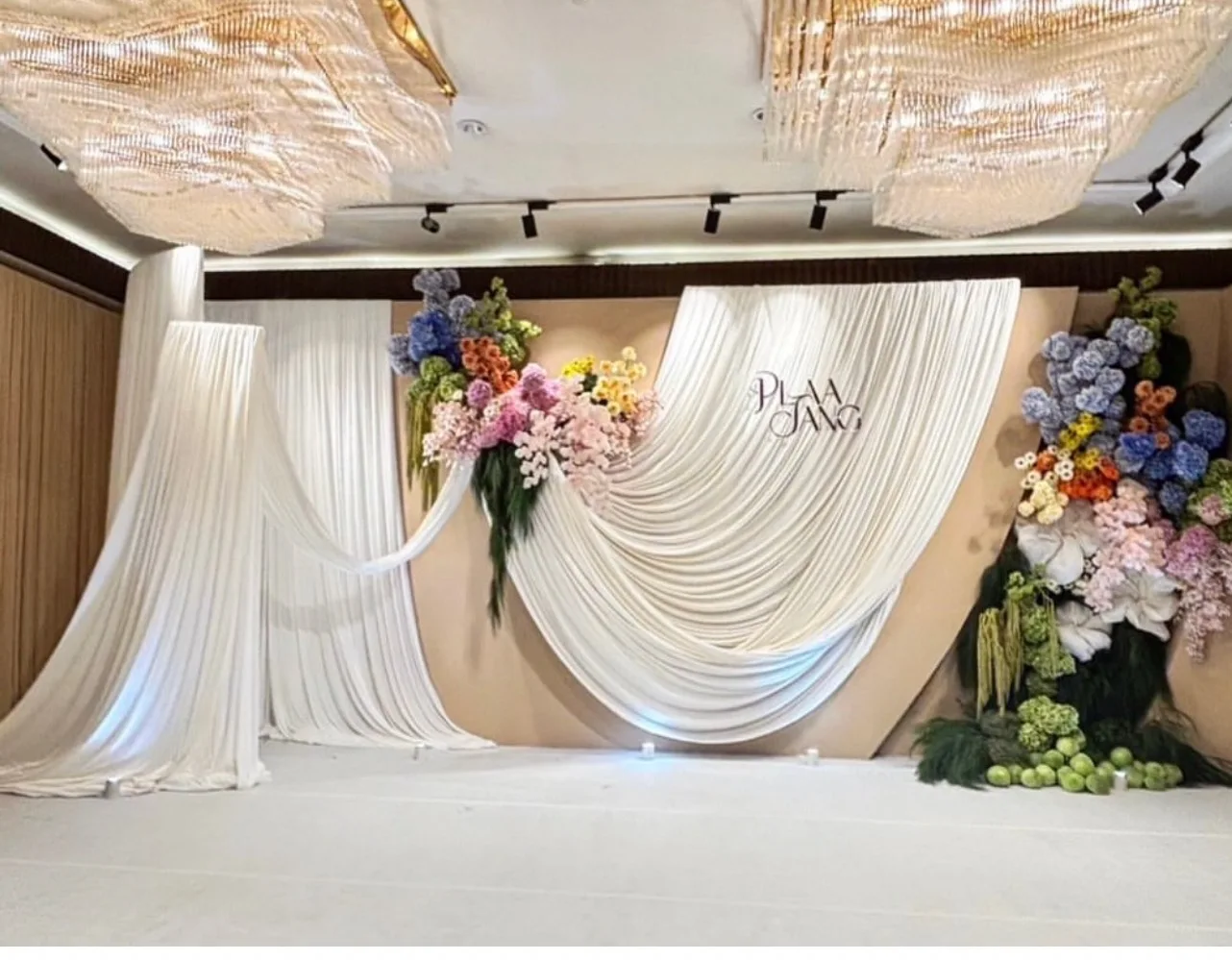 Wedding Drapery White Milk Silk Wedding Backdrop Curtain 5