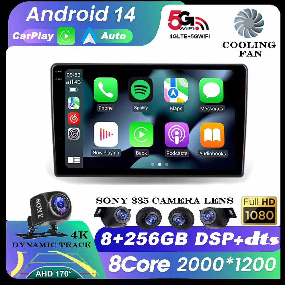 

Android 14 Car Radio For Toyota Town Ace 2008 - 2023 Car Radio Multimedia Video Player Navigation GPS Android No 2din 2 din dvd