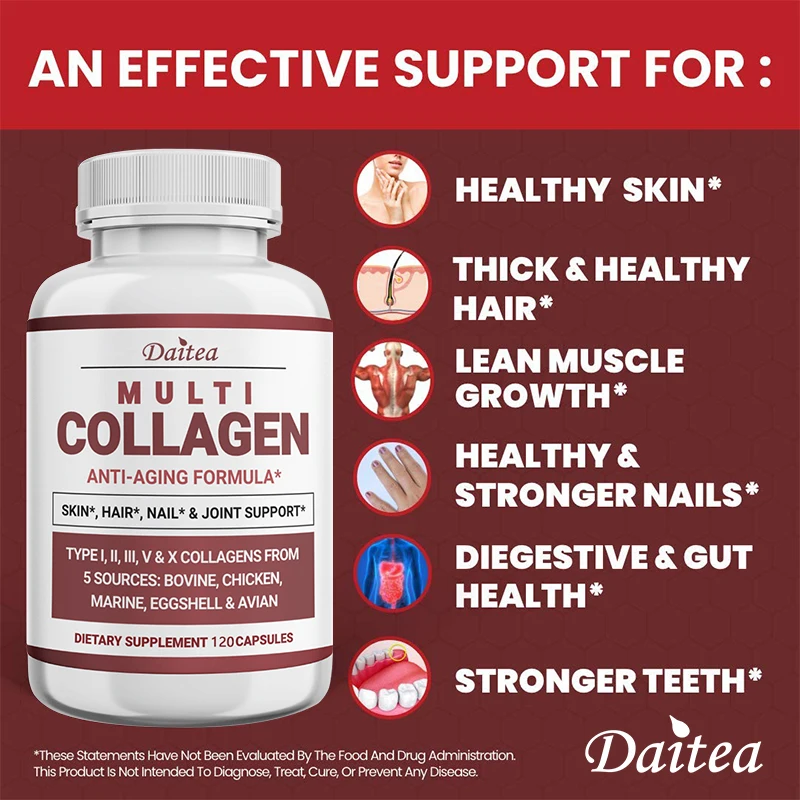 Collagen Supplement - Supports skin, hair, nails, joint cartilage and circulatory health