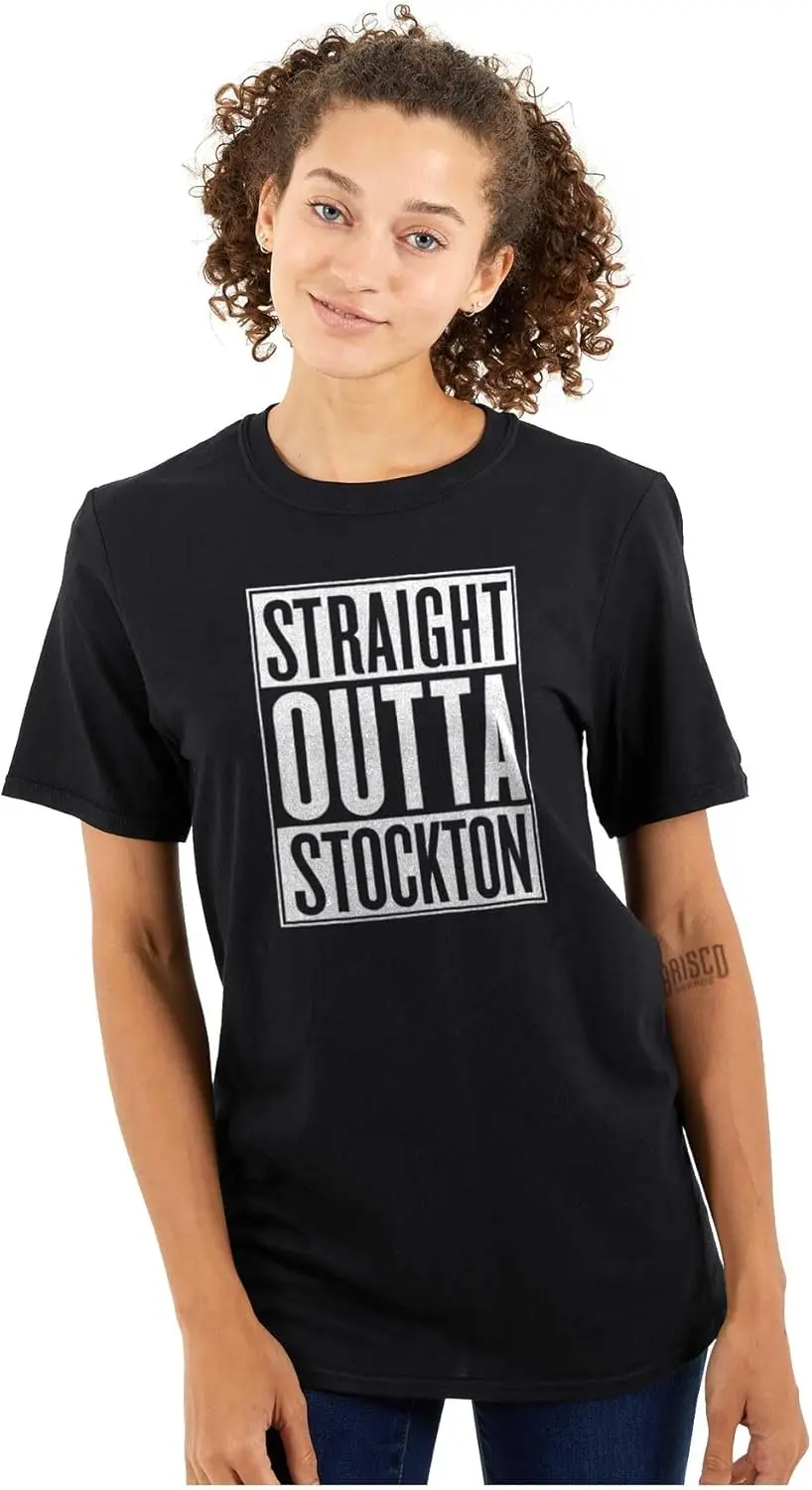 Straight Outta Stockton California Graphic T Shirt Men or Women