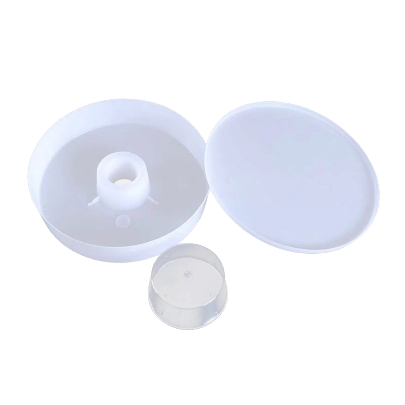 Round Bee Feeder Plastic Hive Entry Watering Top Feeding Bucket for Flow Beehive System Supplies