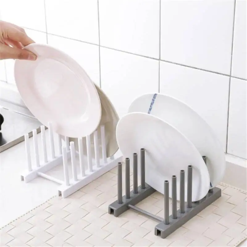 

Household Plastic Bowl Dish Rack Kitchen Supplies Drainage Detachable Storage Frame Plate And Pot Cover Racks