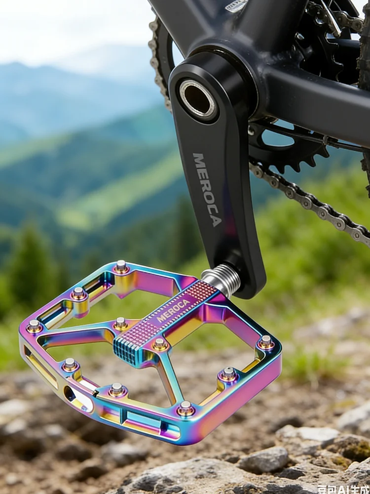 AliExpress NONE Bicycle Pedals Ultralight Aluminum Alloy Colorful Sealeds Bearing Foot Pedal Non-slip Mountain Bike Road Bike Pedals Accessories
