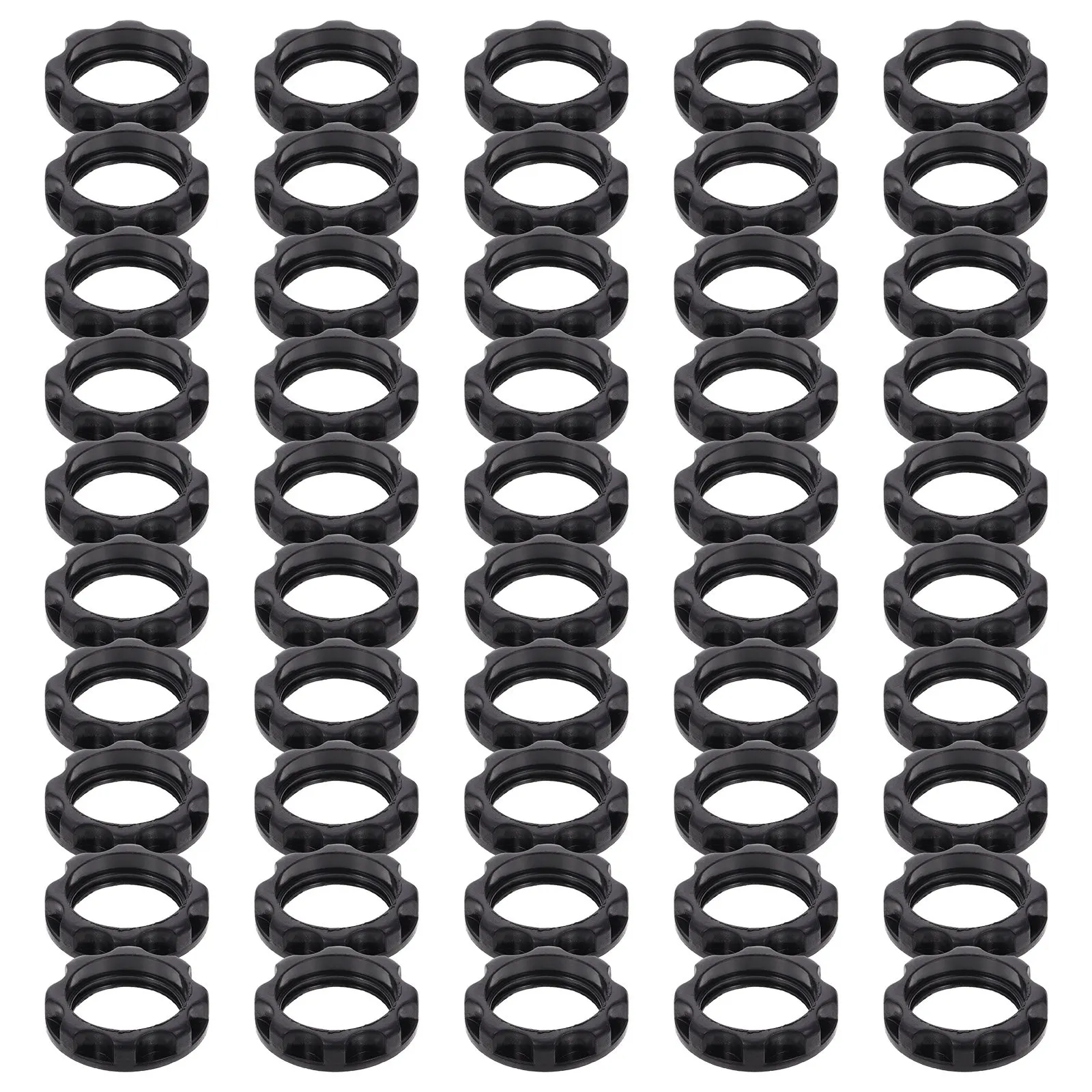 50Pcs Plastic Light Holder Ring E12 Lamp Base Ring Replacement for Chandelier Lamp Accessory Light Holder Circle