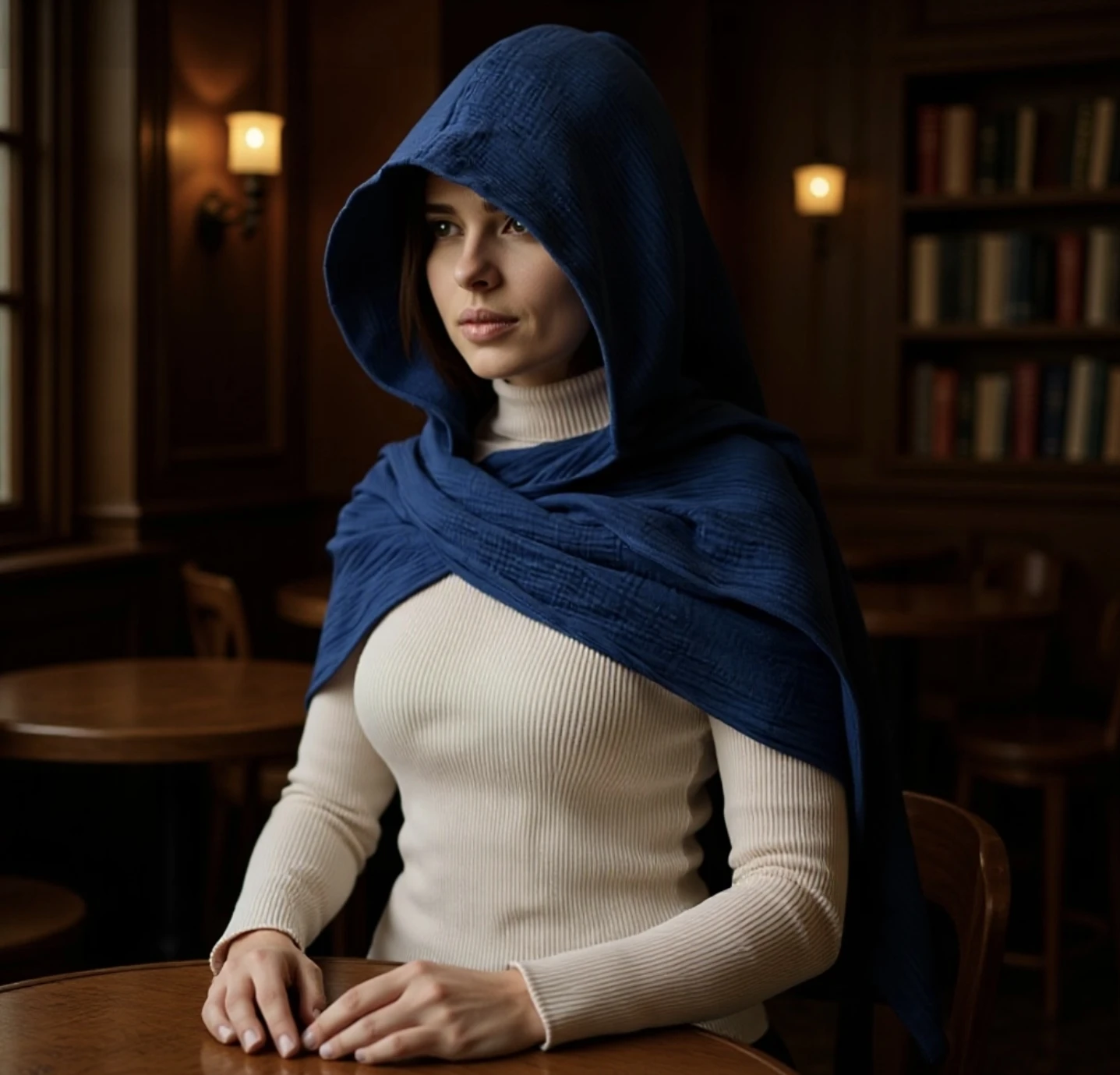 

Medieval Raincoat Hooded Adult Vintage Pirate Scarf Hat Hooded Cloak Halloween Assassin Black Gothic Vampire Accessories