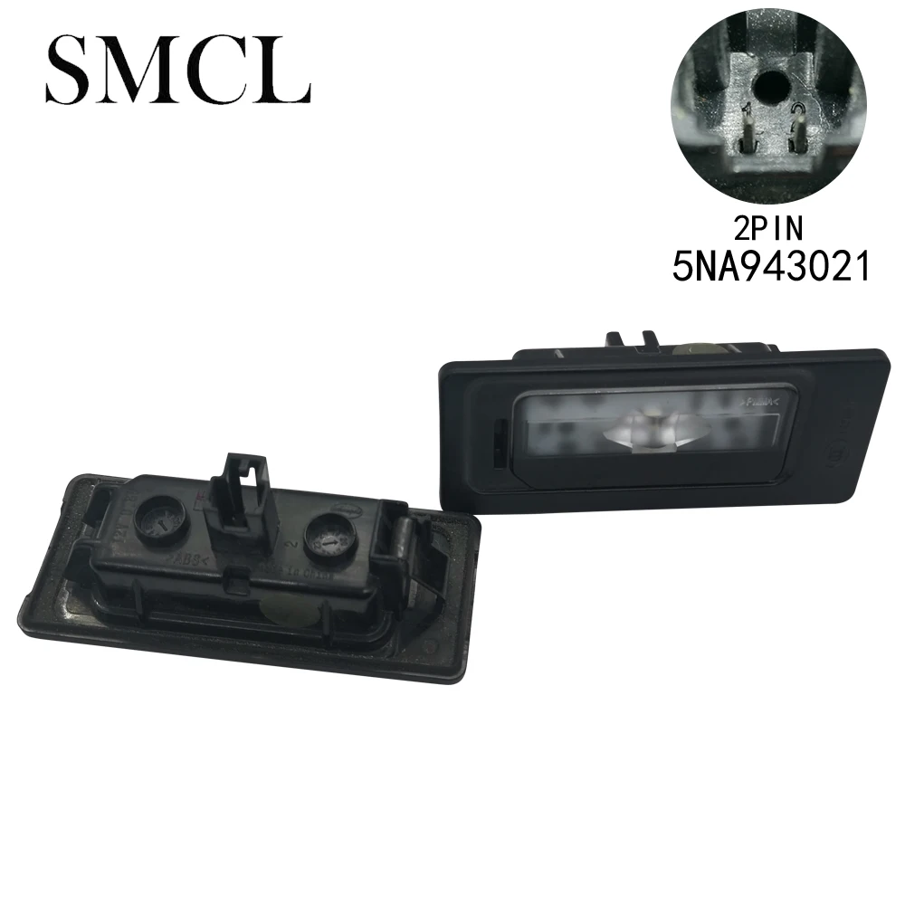 

5NA943021 2Pcs License plate light For VW Tiguan Multivan Touran Touareg Caddy Golf T-Corss Sharan Jetta Passat Audi A1 A3 S3