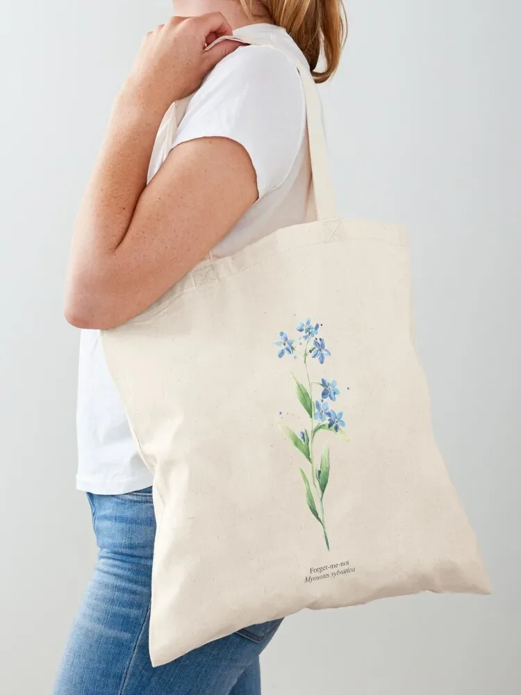 Forget-Me-Not - Myosotis Sylvatica tshirt design Tote Bag hand bags great bag personalized tote custom fabric bag