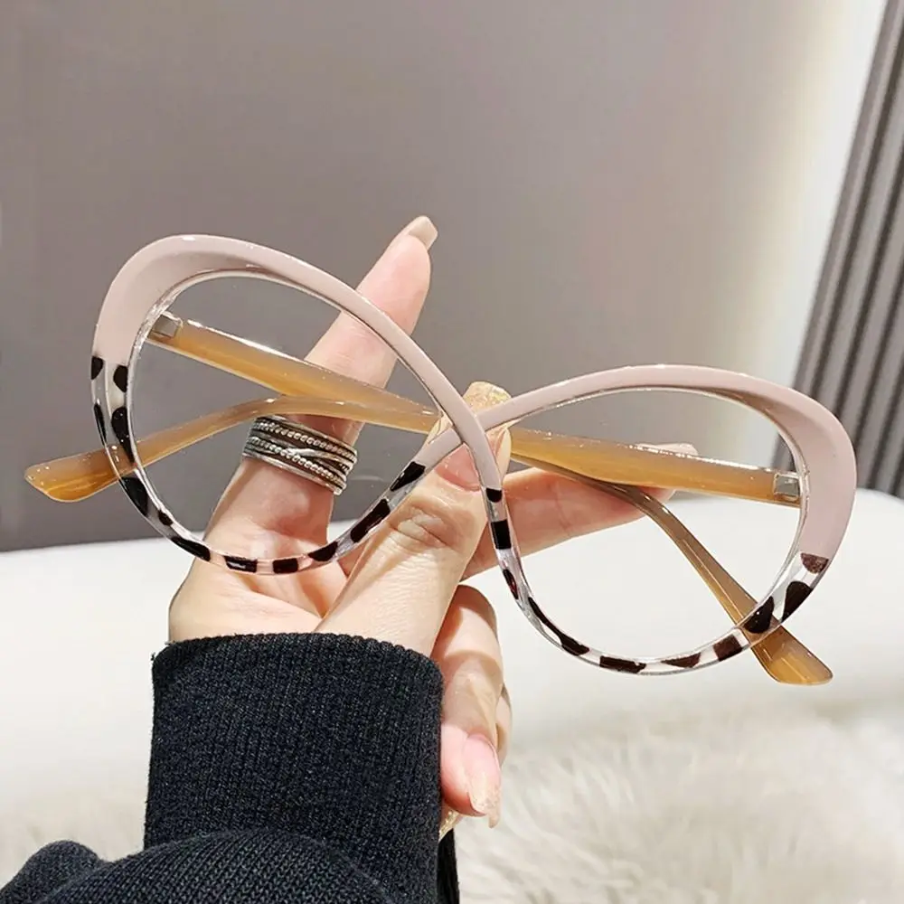 2023 New Curve Design Anti-Blue Light Glasses Women Oversized Optical Frame Eye Protection Eyeglasses Office Computer Goggles