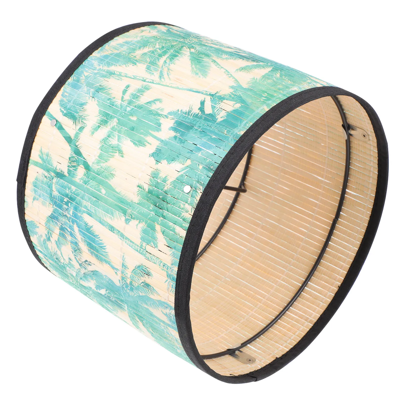 

Бамбуковый абажур-колпак для светильника, декоративный подвесной элемент, аксессуар для домашнего ночника, из бамбука и железа