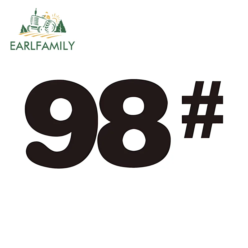 EARLFAMILY Digital 95&98 Model Indication Sign for Fuel Tank Cap Stickers External Accessories Cool Persoanality Car Label