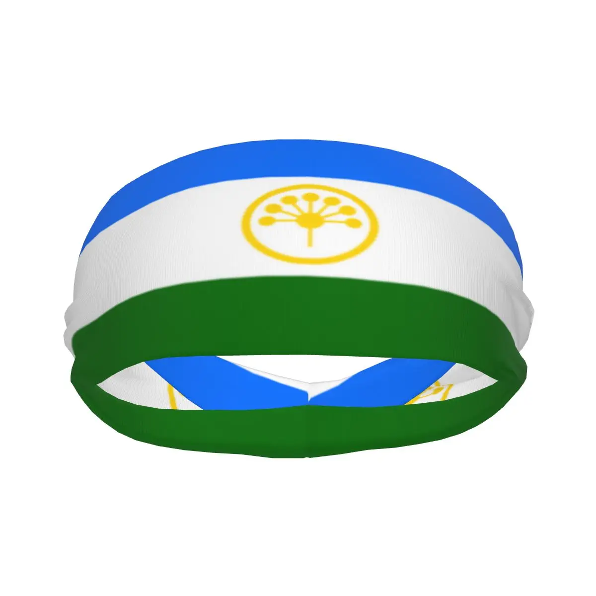 Custom Bashkortostan Flag Sport Headbands for Women Men Stretchy Moisture Wicking Gym Sweatband