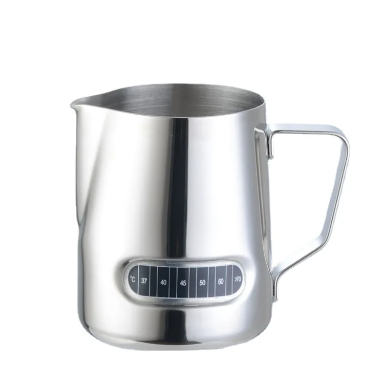 

Stainless Steel Coffee Milk Frothing Jug, Scale Thermometer Indicator, Barista Coffe, Latte Art Cup, Espresso Milk Jug, 600ml