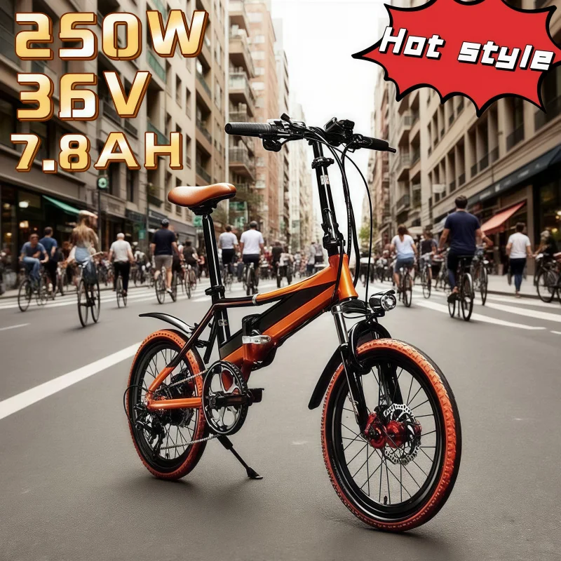 

14-inch e-bike foldable daily commuting and transportation boys and girls 30 kilometers long