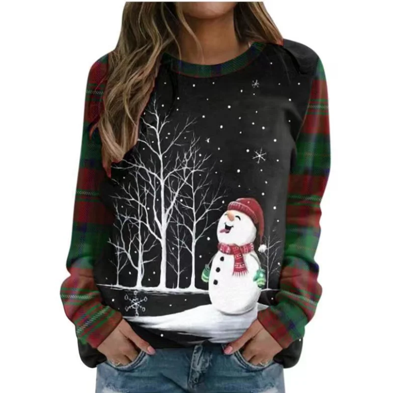 Ugly Christmas Sweaters Large size Jumpers 3D Funny Printed Holiday Party Xmas Sweatshirt for Party Birthday Xmas Sweatshirt2024