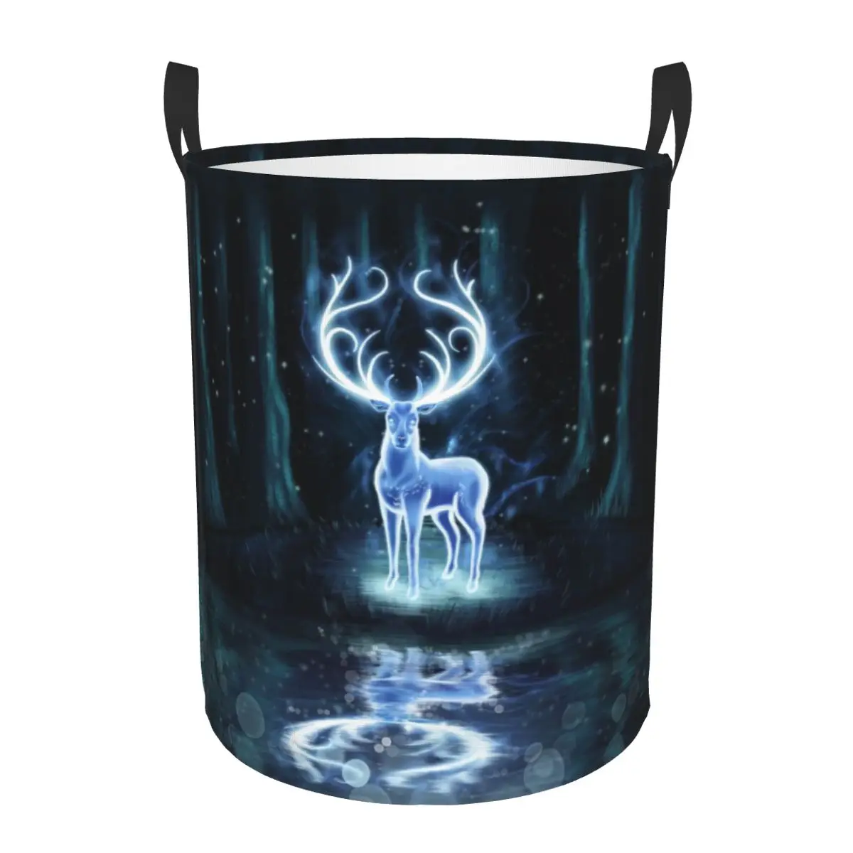 Magic Deer Laundry Basket Foldable Clothes Hamper for Nursery Kids Toys Storage Bin