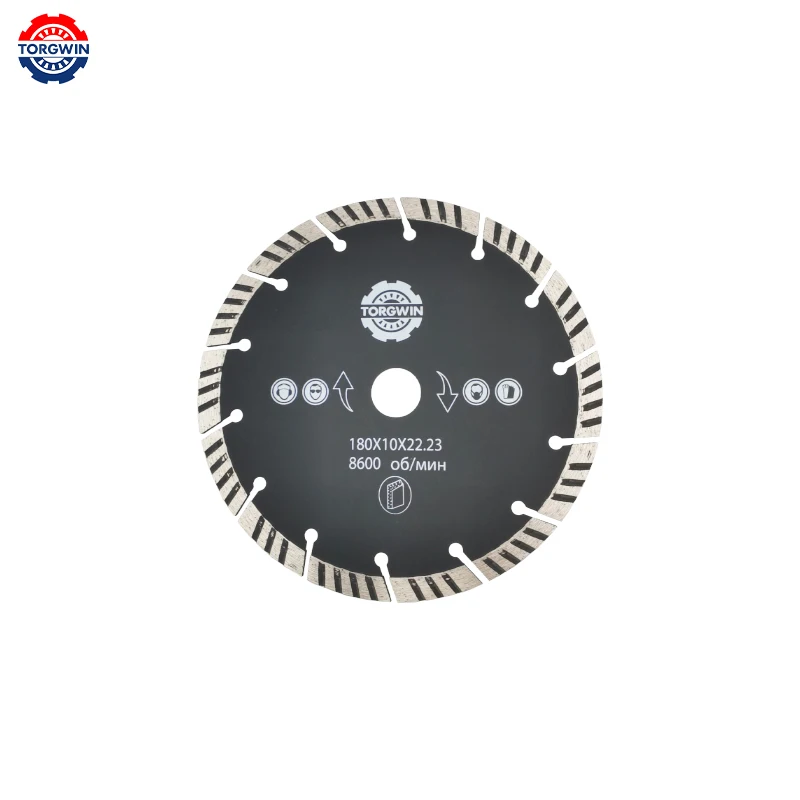 125/180/230Mm * 22.23Mm Diamant Zaagblad Spiraalvormige Teet Droog Snijden Schijf Voor Marmer Beton porselein Tegel Graniet Quartz Stone