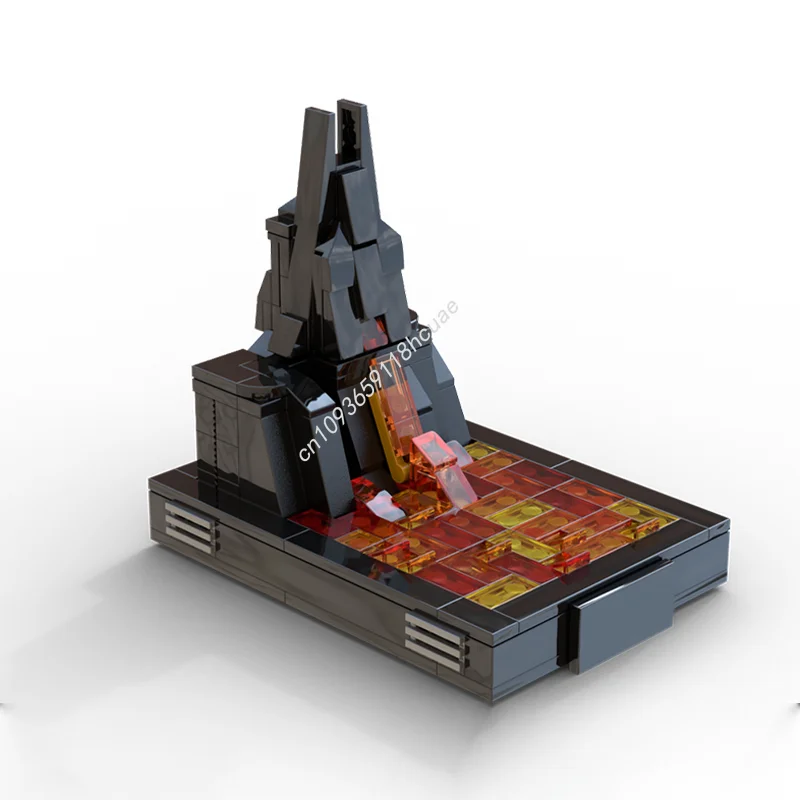 

216 шт. MOC Vaders Castle Mustafar Micro Diorama Star Battle Model Строительные блоки креативные игрушки Рождественские подарки