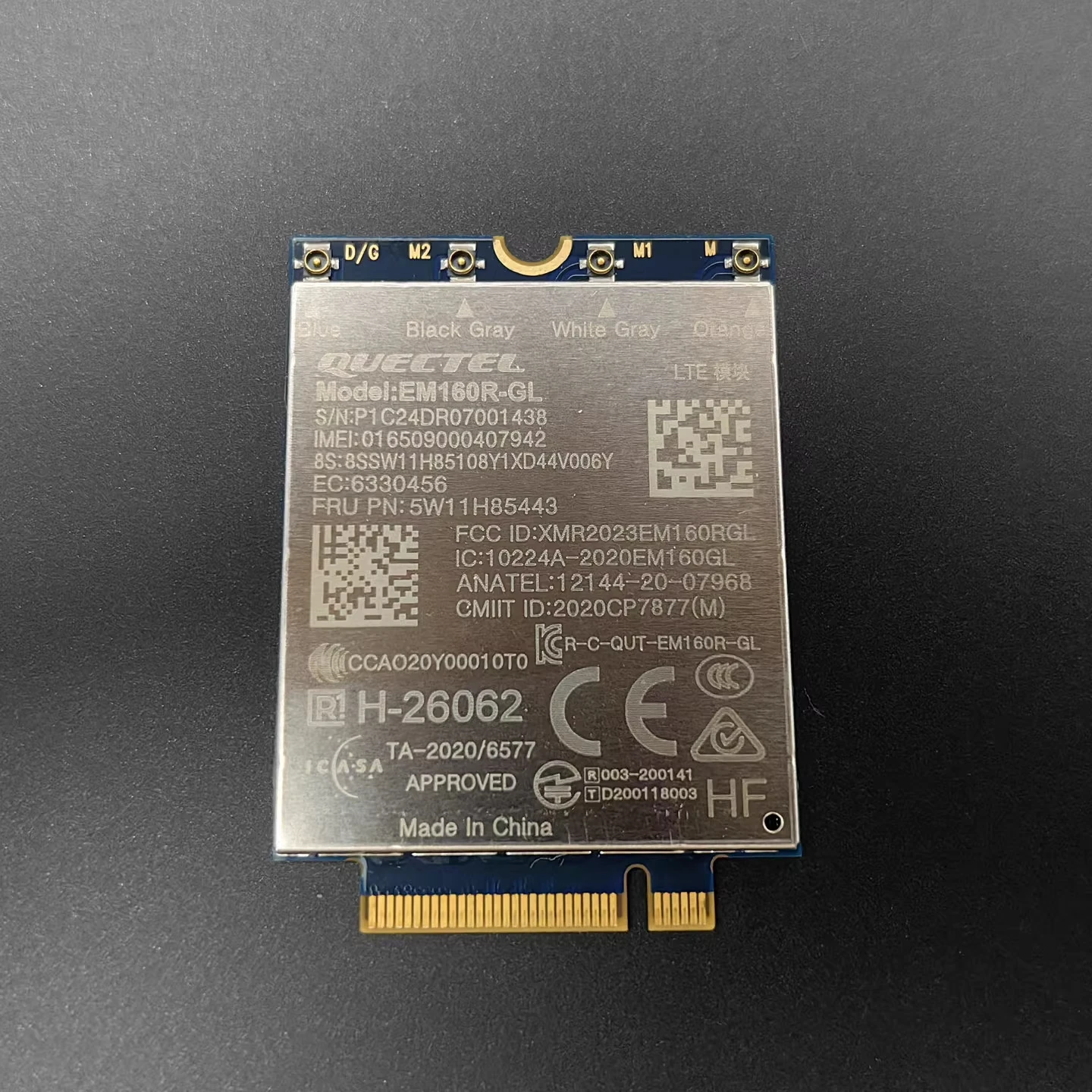 

Беспроводной модуль 4G EM160R для Lenovo Thinkpad T14 P14s Gen 5 Gen 6 5W11H85443