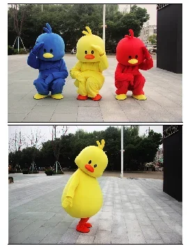 Christmas Hot Yellow Duck Mascot Costume Cute Cartoon Cosplay Costume Outfits Adult Size Mascotte Halloween Carnival Party Cost