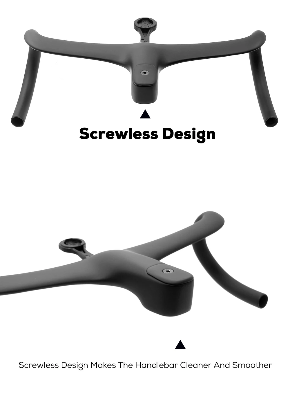 ULLICYC T4 ULTRA Rennrad-Lenker aus Vollcarbon mit integriertem Kabelzug, Cockpit für 360mm-380mm mit Halterung – Detail 13