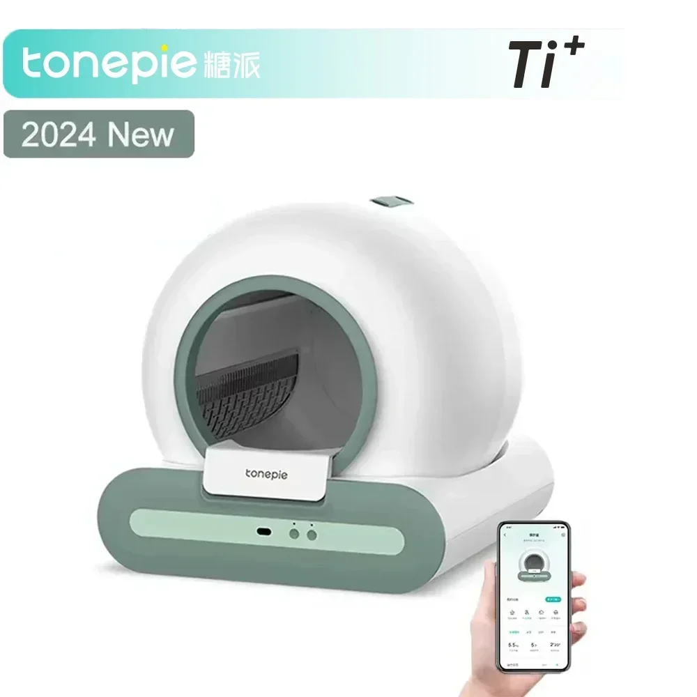 2024 New Automatic Cat Litter Box APP Control Detachable Tonepie Ti+ 65L Smart Self-Cleaning Litter Box Cat Toilet Cat Products