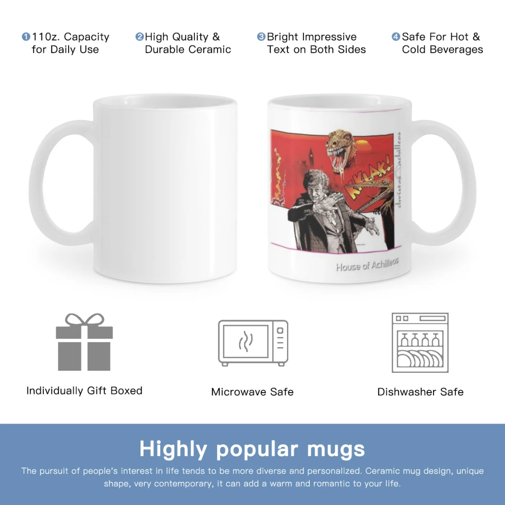 The 4th Doctor and the Dinosaur Invasion Coffee Ceramics Coffee Mugs Tea Cup Milk Cups Gifts Drinkware Coffeeware