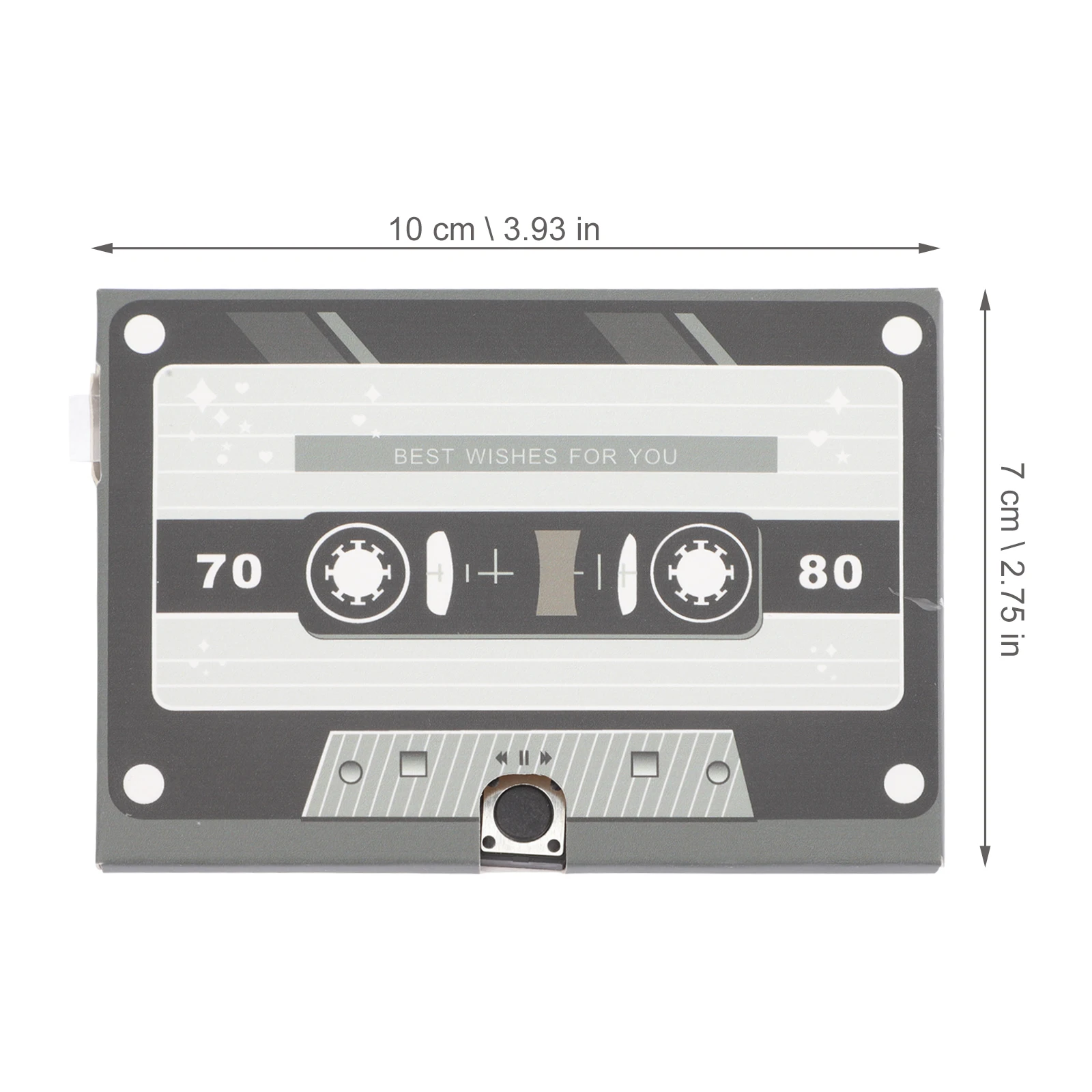 

Recordable Greeting Card Cassette Plus Chip Digital Cardboard Birthday Cards Voice Recorder Retro Creative