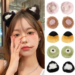 1Pair Cat Ears Hair Clips Cute Plush Girls Hairpins Cartoon Small Grip Clips Lovely Cat Ears Hairpins Cosplay Hair Accessories