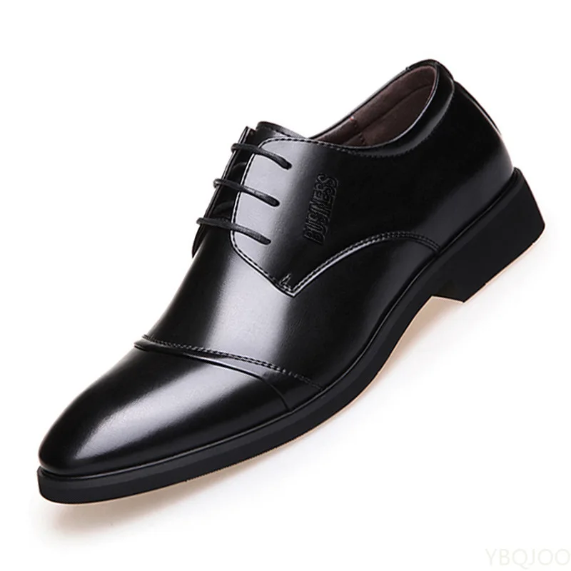 Luxury Business Oxford Leather Shoes Men Breathable Rubber Formal Dress Shoes Male Office Wedding Flats Footwear Mocassin Homme