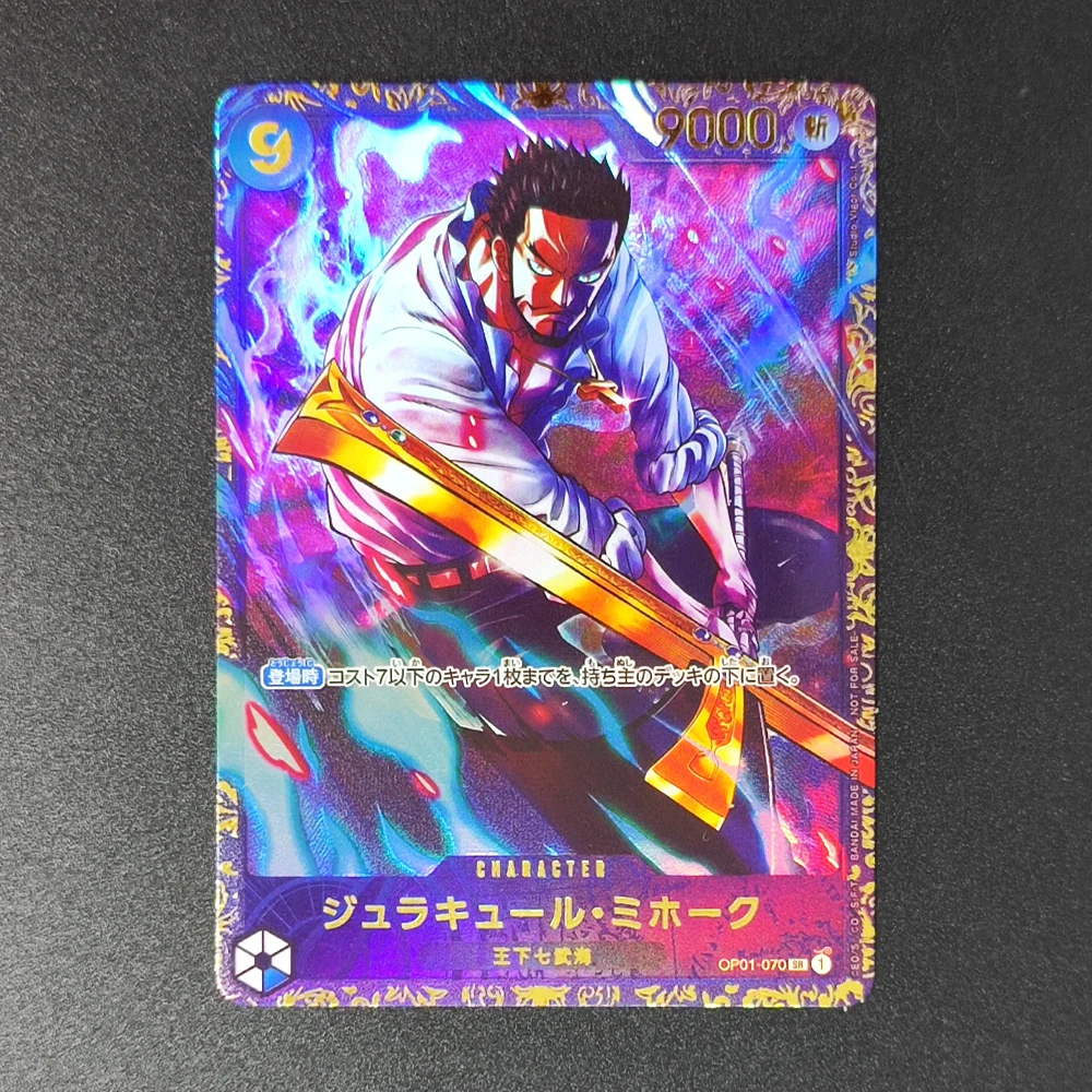  One Piece Jogo Campeonato PROXY GOLD CARD Flagship Battle PRIZÃO TOP Zoro Mihawk Kaidou Reiju UTA Coleção Anime Cartão