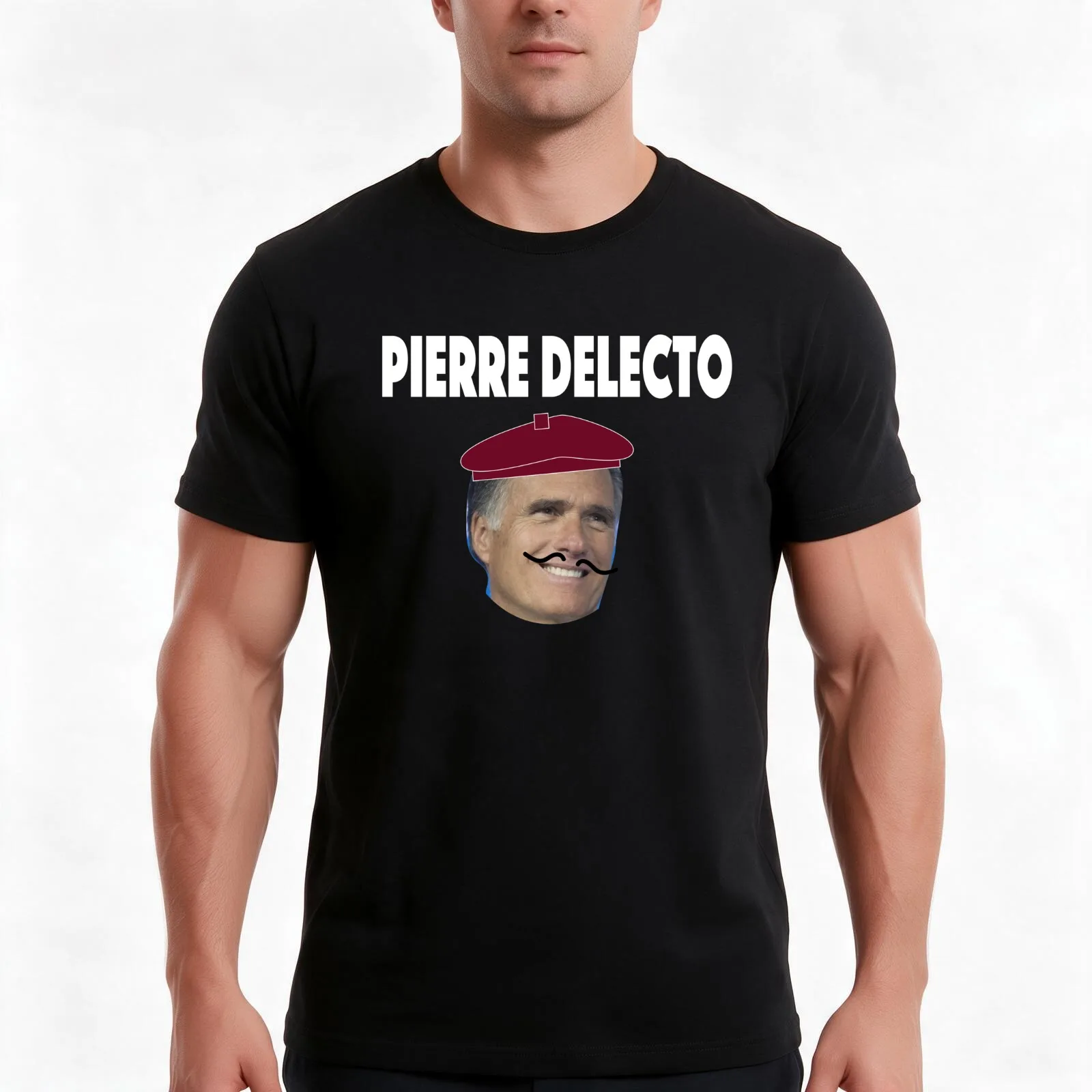 Pierre Delecto Mitt Romney Fake Account Parody Apparel T-Shirt, Summer Casual Cotton Tee, Oversized Streetwear Tops, 100% Cotton