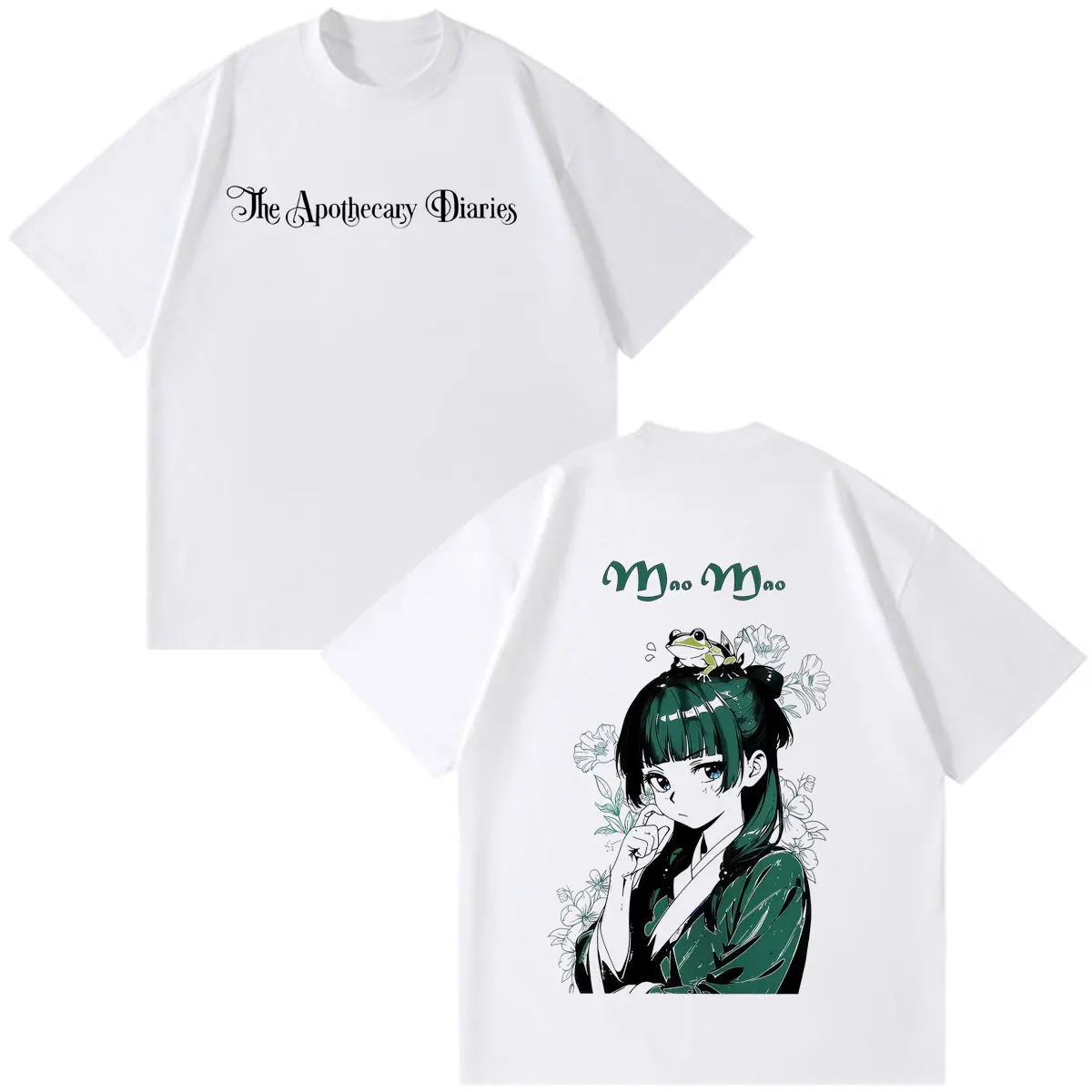 Anime The Apothecary Diaries Print T-Shirt Men Women Fashion Vintage T-shirt Short-sleeved Loose Cotton Harajuku Street T-shirts
