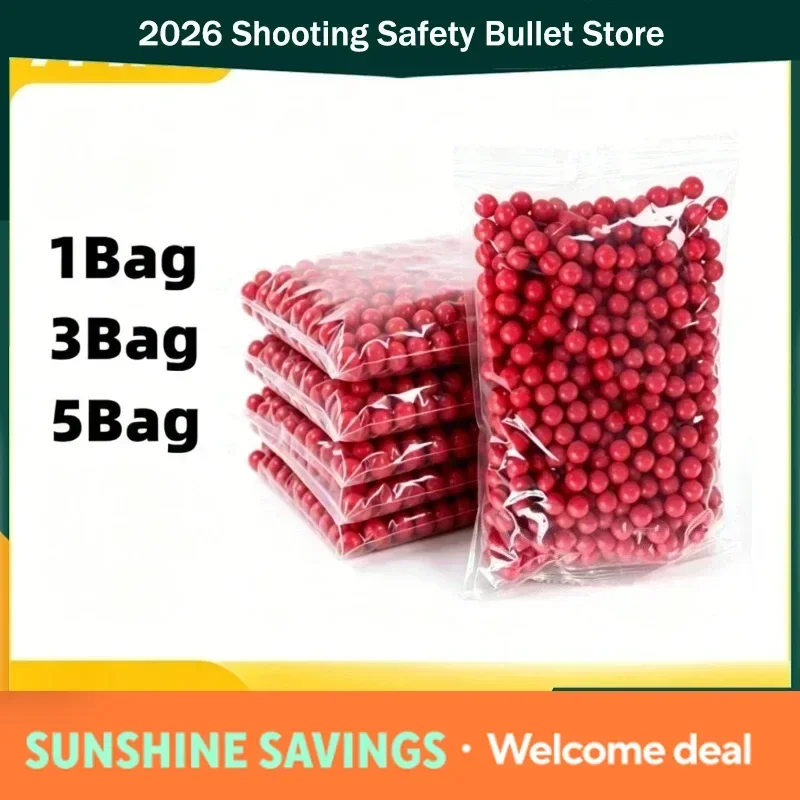 2027 Red 7mm Gentle Touch Soft Balls 500Pcs/Bag Child-Friendly Outdoor Game Supplies 1Bag/3Bag/5Bag New