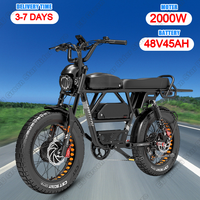 Lankeleisi X-Black Knight Ebike 2000W Dual Motor 48V45ah Dual Samsung Battery Motorcycle Electric Bicycle Fat Tire Electric Bike