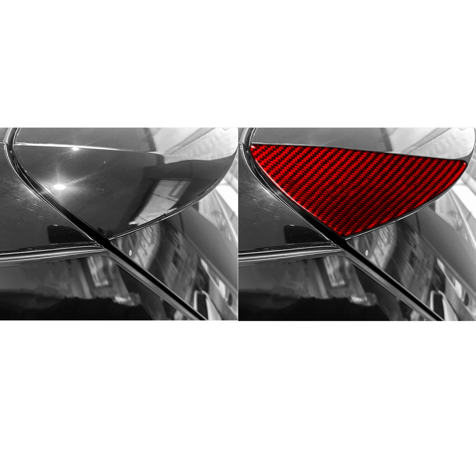 For Mercedes-Benz GLE GLS W166 2016-2019 Carbon Fiber Both Sides Rear Wing Spoiler Panel Cover Car Accessories Interior Sticker