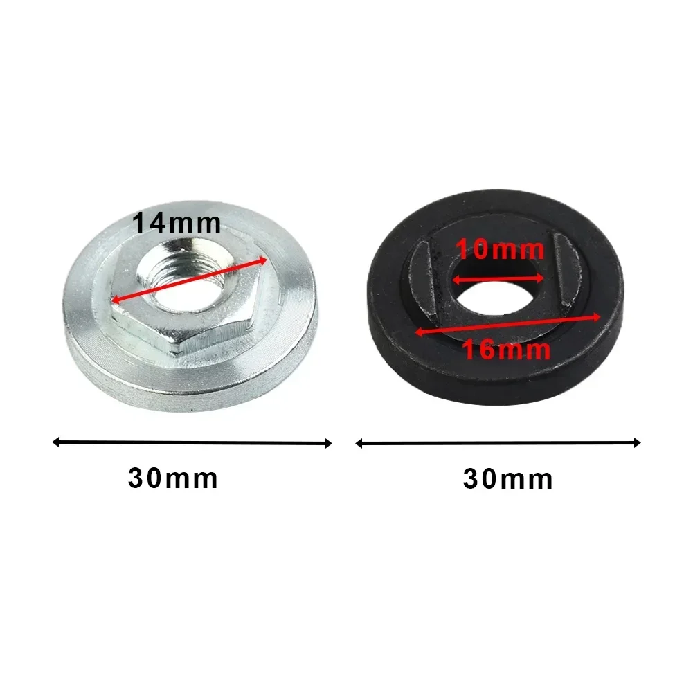 4pcs Angle Grinder Inner Outer Flange Nut Set For Type 100 Angle Grinder Pressure Plate Cover Hexagon Nut Fitting Tool Adapter N