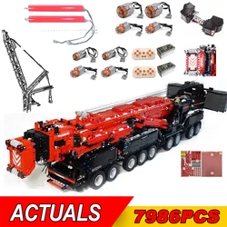 2023 NEW Upgraded Technical Power Mobile Crane Car Building Blocks MOC-20920 LTM11200 Motor Kits Bricks Toys For Kids Gifts