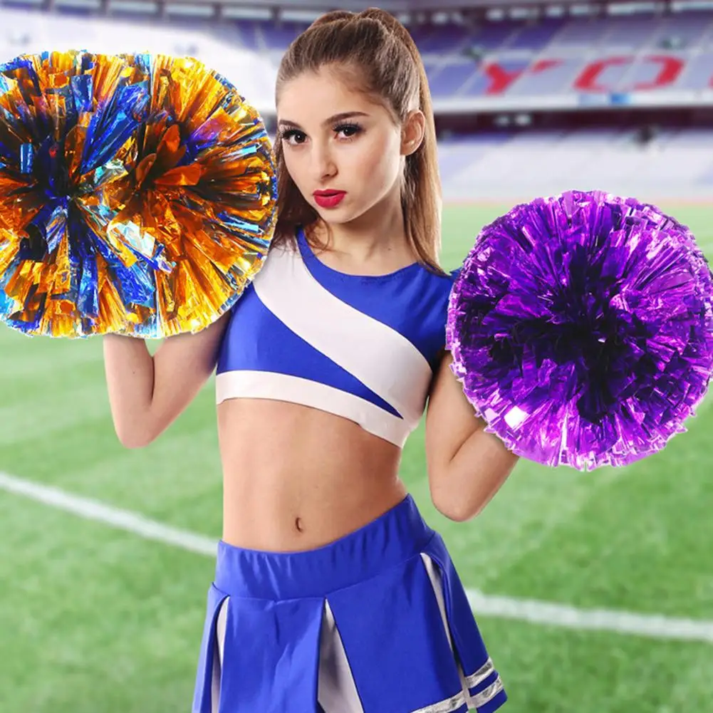 

Cheerleading Pom Poms Shining Cheerleader Flower Props Sparkling Bright Color Football Baketball Gym Sports Cheer Leader Pompoms