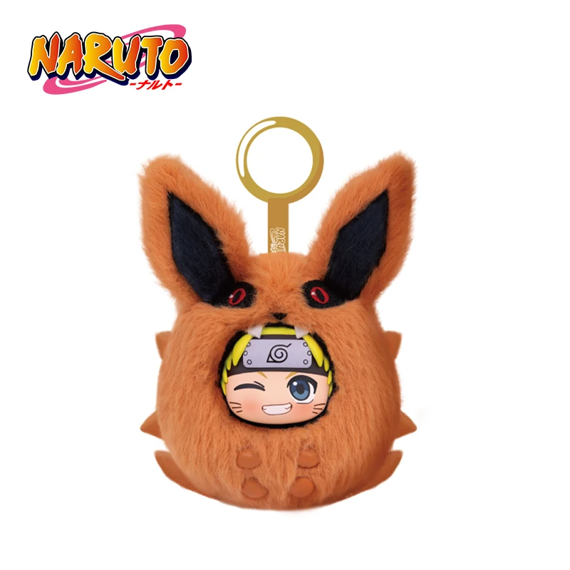 Original BANDAI Eaki Naruto Uzumaki Naruto caja ciega Shippuden Beast Party Series muñeca colgante personaje de Anime son lindo juguete para regalo